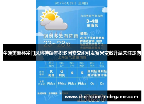 今晚美洲杯冷门风险持续累积多因素交织引发赛果变数升温关注走向