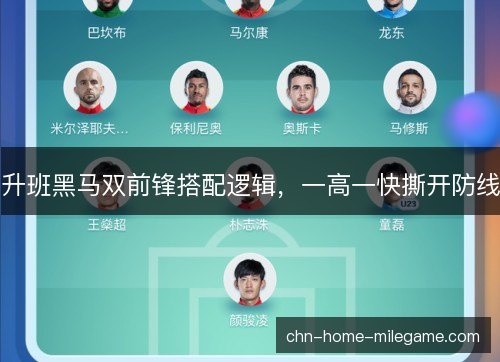 升班黑马双前锋搭配逻辑，一高一快撕开防线